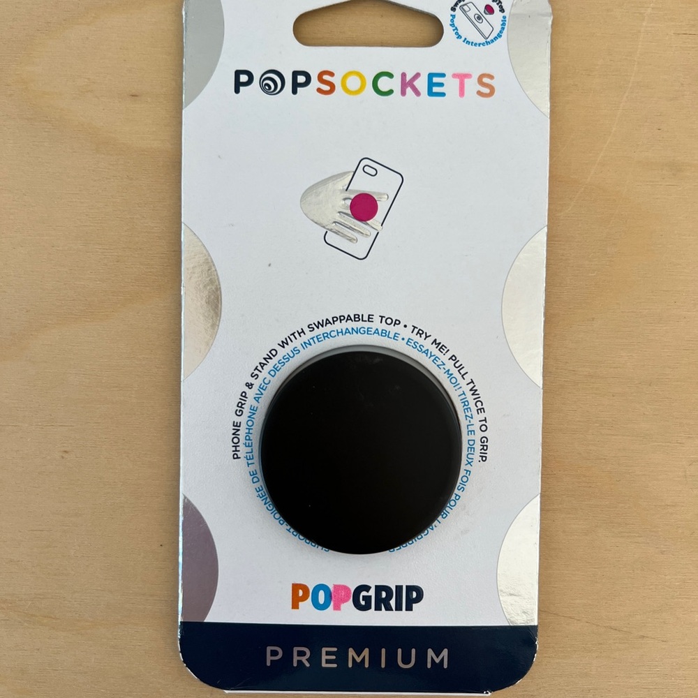 PopSockets Premium Black PopGrip